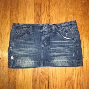 American Eagle button-fly denim skirt